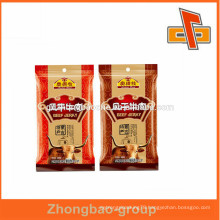 Environmental Protection and custom printed dried food packaging bag with zipper for beef jerky
